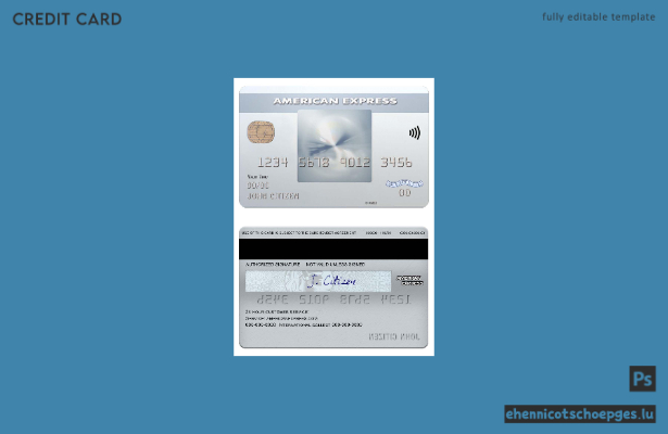 USA Bank of New York Mellon American Express Everyday Card – Beispielvorschau